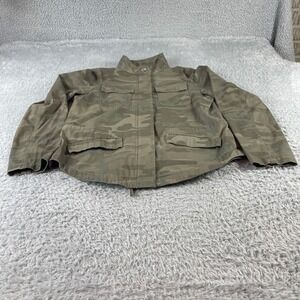 LOFT Outlet Camouflage Utility Jacket Women's Medium Green Military Field Coat